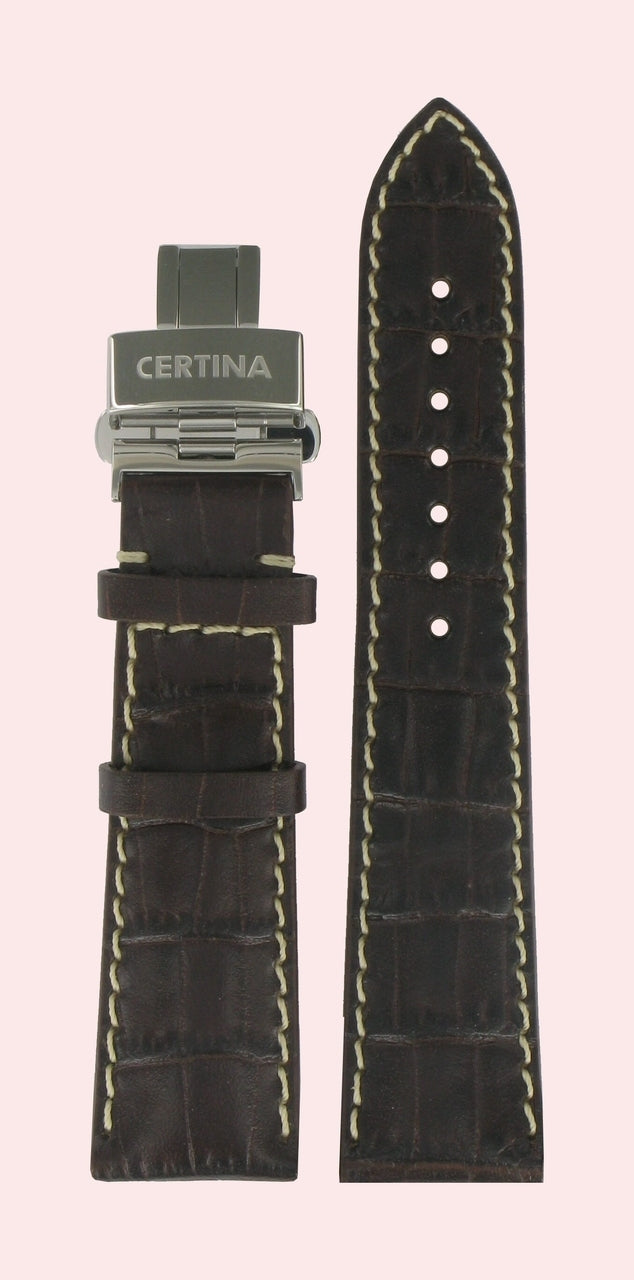 PRE-ORDER: BROWN LEATHER STRAP 22/18 MM