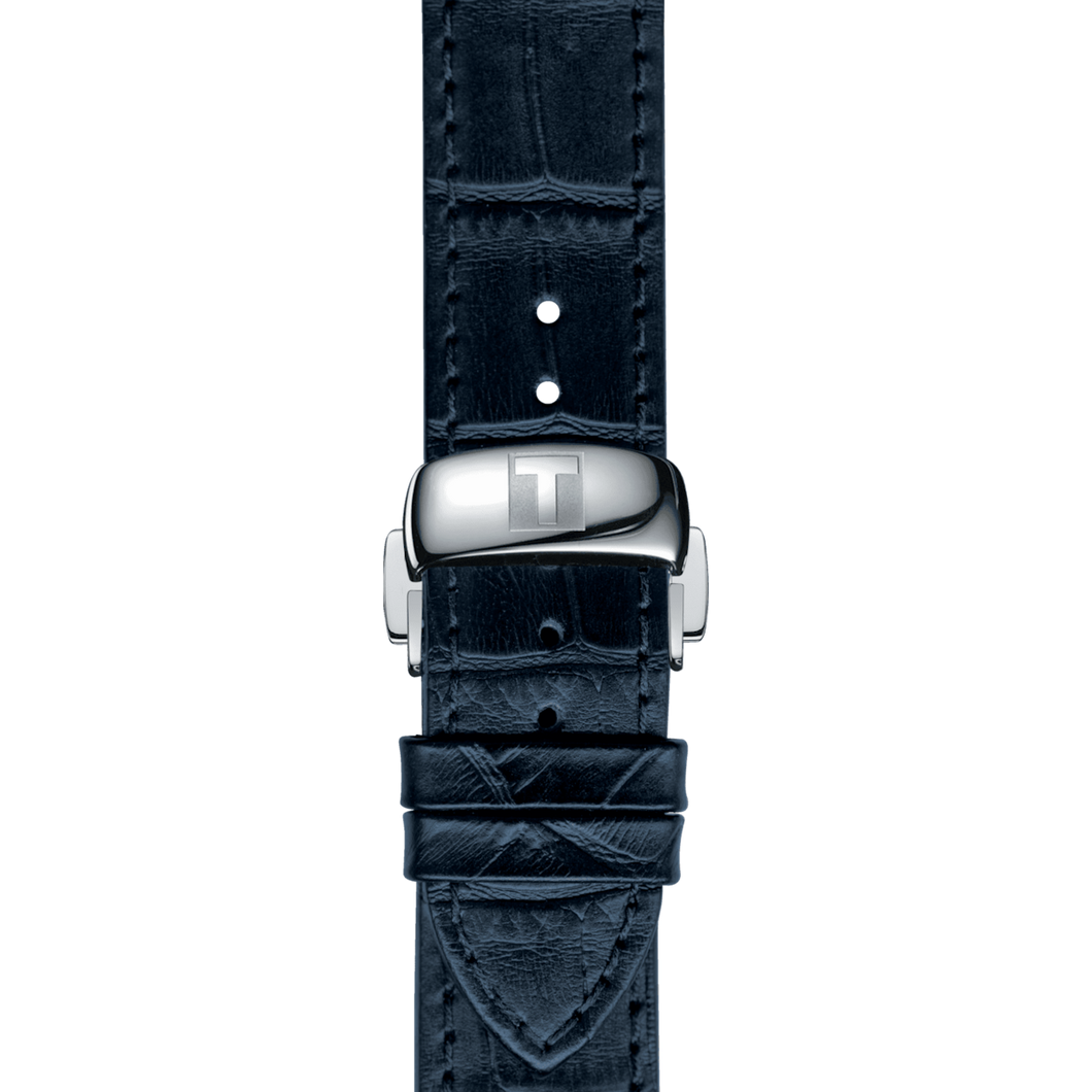 BLUE LEATHER STRAP LUGS 19 MM