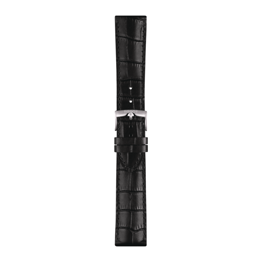 BLACK LEATHER STRAP LUGS 22 MM