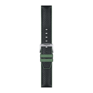 GREEN LEATHER AND RUBBER STRAP LUGS 22 MM