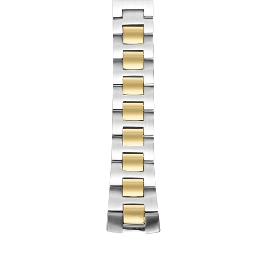 3 Link Two Tone Yellow Gold & Steel Bracelet- SS3TG